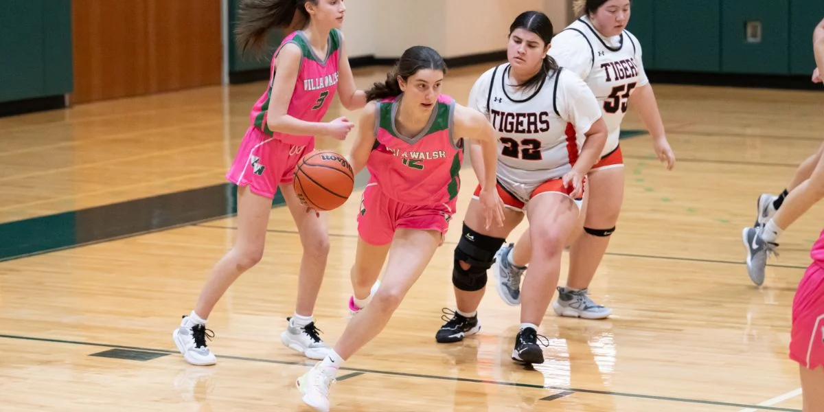 varsity pink basketball game