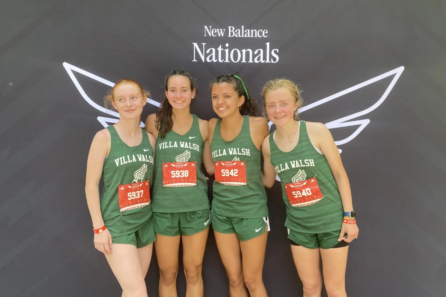 VWA track team at New Balance Nationals wing wall